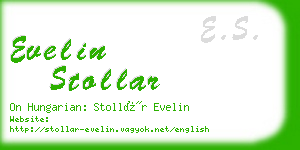evelin stollar business card